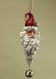 Christmas Jim Shore Santa With Dangle Bell Ornament Christmas Clay Santa Carving Jim Shore Christmas
