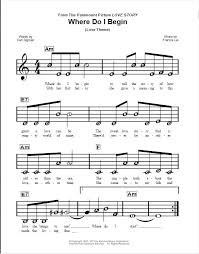 Love Story Where Do I Begin From Love Story Sheet Music For Beginners In A Minor Download Print Sheet Music Love Story Easy Piano