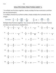 Math Fractions Worksheets To Print