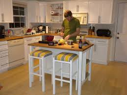 narrow kitchen island with seating