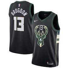 Alle größen & viele farben! Men S Milwaukee Bucks Malcolm Brogdon Nike Black Swingman Jersey Statement Edition
