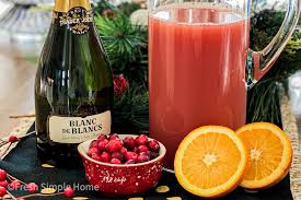 An easy way to serve drinks to your whole crew, all at once. Christmas Champagne Cocktail Fresh Simple Home