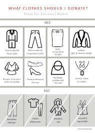 I frequently get asked for lists of where to donate clothes, books, furniture, etc. Donate Dress For Success Austin