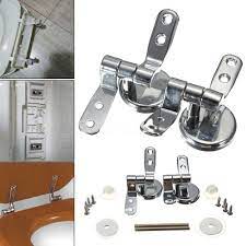 Diy Repair Replacement Toilet Seat Hinges Mountings Set Chrome W Fittings Screws Diy Hinge Zinc Alloy Surfac Toilet Seat Hinges Toilet Accessories Toilet Seat