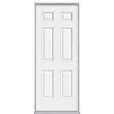 Masonite 32 Inch X 80 Inch Left Hand 6 Panel 20 Minute Fire Rated Door Energy Star The Home Depot Canada