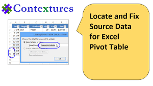 How To Find And Fix Excel Pivot Table Source Data