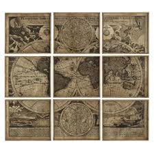 9 Cadres Carte Du Monde 189x213 Maisons Du Monde Carte Du Monde Cadre De Carte Luminaire Maison Du Monde