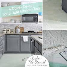 Even better, linoleum is antibacterial and. How To Stencil A Linoleum Kitchen Floor With The Lisboa Tile Stencil Royal Design Studio Stencils