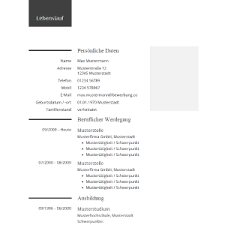 Trauerrede beispiele für reden bei beerdigung. 114 Lebenslauf Muster Vorlagen 2020 Kostenlos Als Download