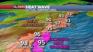 Jun 24, 2021 · meteorologist myles henderson's first warning forecast. Heat Wave In Northeast And The East Coast Bringing Record Temperatures Abc News