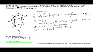 Qo intersectează ab în n. Cl A Vii A Recapitulare FinalÄƒ Ex 59 Paralelogram Mijloace Linie Mijlocie Youtube