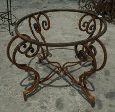 Heavy Wrought Iron Table Base Round Iron Table Wood Resin Table Wrought Iron Table