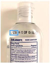 Optimus instant hand sanitizer, one of several recalls of products containing methanol, or made in a facility whose products were found to contain methanol. Bj S Wholesale Club Inc Recall Notice Blumen Hand Sanitizer 17 Oz