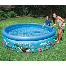 Intex Above Ground Pools 10ft X 30in Ocean Reef Easy Setup Kiddie Pool W Pumps Easy Set Pools Inflatable Swimming Pool Swimming Pool Filters