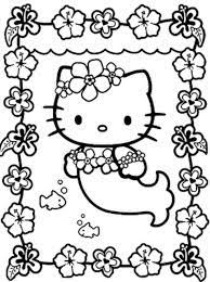 Barbie and horse coloring pages. Hello Kitty Mermaid Coloring Pages Dibujo Para Imprimir Dibujo Para Imprimir