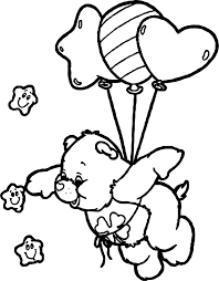 Nice Care Bears Fly Balloon Coloring Page Bear Coloring Pages Coloring Pages Paw Patrol Coloring Pages