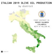 Italian 2019 Olive oil production by district. : rMapPorn