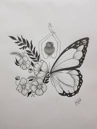 45 Wonderful Butterfly Tattoo Ideas For Tattoo Lovers Let Those Creative Juices F Art Drawings Sketches Art Drawings Sketches Creative Pencil Art Drawings