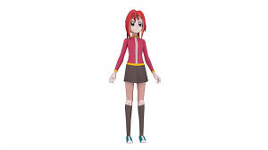 Anime Character Royalty Free 3d Model Preview No 1 3d Model Anime Characters Character Modeling