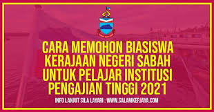 Berita baik kepada pelajar institusi pengajian tinggi khususnya anak jati negeri sabah yang memerlukan bantuan pinjaman pelajaran atau biasiswa. Cara Memohon Biasiswa Kerajaan Negeri Sabah Untuk Pelajar Institusi Pengajian Tinggi 2021