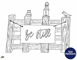 Keep your kids busy doing something fun and creative by printing out free coloring pages. Be Still Fence Free Coloring Page Stevie Doodles Free Printable Coloring Pages