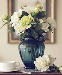Real Touch Artificial Flowers Gardenia 6 Stems 4 Colours Available Am Beautiful Flower Arrangements Floral Arrangements Diy Artificial Flower Arrangements
