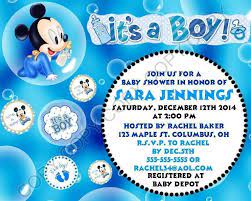 Mickey Mouse Baby Shower Invitations 12 Pk Personalized It S A Boy Ebay Mickey Baby Showers Mickey Mouse Baby Shower Baby Mickey Mouse
