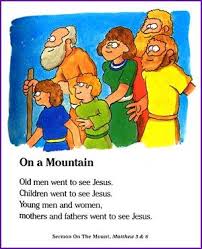 Jesus Sermon On The Mount Story Kids Korner Biblewise Bible Stories For Kids Stories For Kids Bible Activities