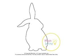 Cut out the shape and use it for coloring, crafts. Free Printable Bunny Rabbit Templates Mombrite