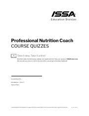 new review issa personal trainer certification course. Issa Professional Nutrition Coach Course Quizzes Educ Ation Divi Sion Professional Nutrition Coach Course Quizzes Take It Easy Take It Online Skip Course Hero