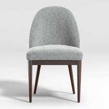 Featuring a curved high back, plush cushioned seat, and deeply tufted velvet upholstery studded with nailheads, this dining chair is sure to take your dining experience to a whole new level. Curved Dining Chairs Crate And Barrel