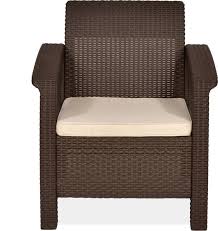 What are some of the most reviewed products in plastic adirondack chairs? Nilkamal Goa One Seater Sofa Chair With Cushion Brown Furnishkart Com
