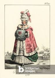 winter costume, era of Marie Antoinette ...