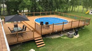 Pool Deck Project Youtube Process Above Ground Pool Landscaping Pool Deck Plans Swimming Pools Backyard