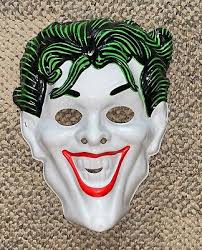 BEN COOPER JOKER COSTUME MASK AND BOX ONLY C. 1988-89 BATMAN
