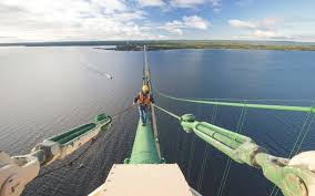 The mackinac bridge has reopened sunday afternoon after a bomb scare. Keeping The Mighty In The Mac Meet The People Who Maintain The Mackinac Bridge