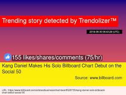 kang daniel makes his solo billboard chart debut on the