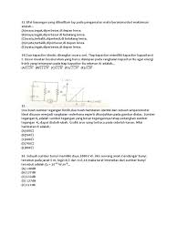 Dua buah dawai baja identik memberikan nada dasar dengan frekuensi 400hz. Soal Fisika Pdf