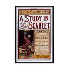 Framed Sherlock Holmes poster of A Study In Scarlet