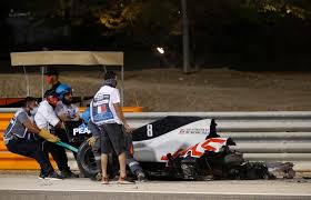 Sky sports' david croft immediately called the crash horrendous as the race was immediately red flagged. Bahrain Grand Prix Red Flagged As Romain Grosjean Escapes Big Crash On Lap 1 Formula 1