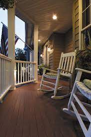 Azek Porch From Our Arbor Collection In Morado With Azek S Premier Rail Decks And Porches Mobile Home Porch Traditional Porch