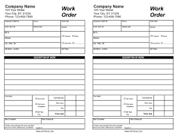 Custom printed on 2 or 3 part multipart paper to help with bookkeeping. 5 Work Order Templates Free Sample Templates