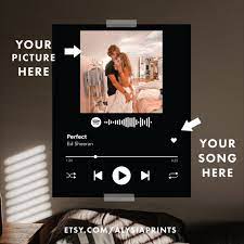 Shipping available dm to purchase Custom Music Glass Plaque Song Glass Tiktok Inspired Plaque Custom Spotify Song Plaque Custom Photo Albums Boyfriend Anniversary Gifts Cute Couple Gifts