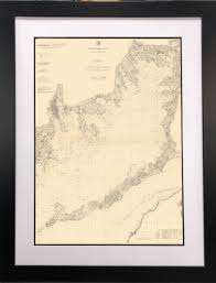 framed noaa historical charts