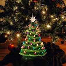 Ceramic christmas decorations ceramic christmas trees christmas tree ornaments christmas ideas ornaments ideas snowflake ornaments polymer clay ceramic bells, porcelain holiday decor, handcrafted pottery christmas tree ornament. Holiday Seasonal Green 9 In Light Up Desktop Ceramic Christmas Tree Collectibles