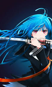 This black haired anime boy is a demon butler of the phantomhive household. Blue Hair Anime Girl Wallpapers Wallpaper Cave
