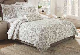 Black And White Toile Bedding King Size Isaac Mizrahi Black Toile Quilt 3pc Set Full Queen Bedspread French Birds Floral French Country Quilt Black Toile Quilted Bedspreads