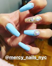 Acrylic nail designs show off your feminine power to the world. Updated 55 Blissful Baby Blue Acrylic Nails August 2020