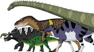 marching dinosaurs animated size comparison