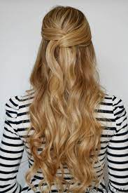 It seems like that teased hair are the only way to get prom styles on curly hair. Easy Wrapped Half Up Style Missy Sue